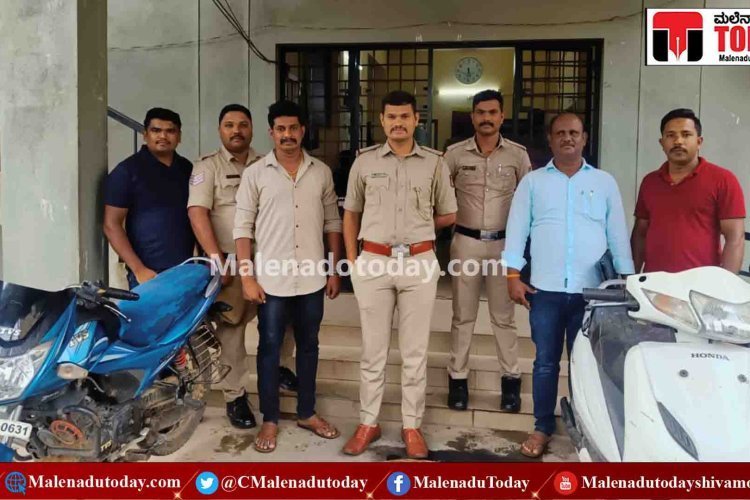 ಭದ್ರಾವತಿಯಲ್ಲಿ ಬೈಕ್ ಕದಿಯುತ್ತಿದ್ದ ಕೋಳಿ ಅರೆಸ್ಟ್ ! ಬಗೆಹರಿಯಿತು ಎರಡು ಕೇಸ್​!  ಪ್ರಕರಣದ ವಿವರ ಇಲ್ಲಿದೆ