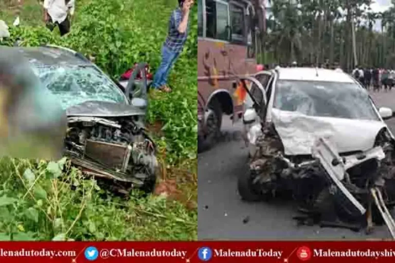 ಜಾವಳ್ಳಿ ಕ್ರಾಸ್ ಬಳಿಯಲ್ಲಿ ಎರಡು ಕಾರುಗಳ ನಡುವೆ ಡಿಕ್ಕಿ! ಬಾಲಕಿ ಸೇರಿ ಶಿವಮೊಗ್ಗದ ಇಬ್ಬರು ದುರ್ಮರಣ