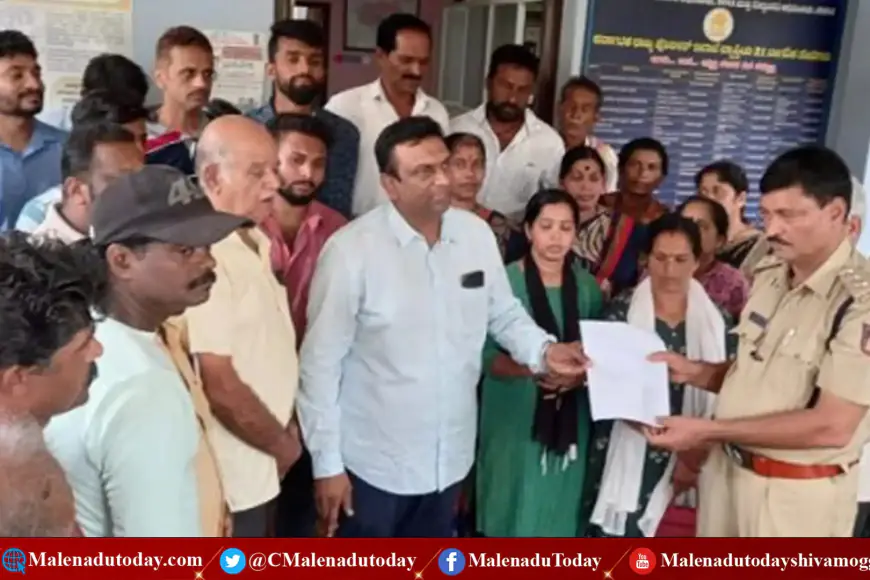 ಗ್ರಾಮಸ್ಥರು ಹಿಡಿದ ಆರೋಪಿಗಳನ್ನ ಬಿಟ್ಟು ಕಳಿಸಿದಕ್ಕೆ ಆಕ್ರೋಶ! ಡಿವೈಎಸ್​ಪಿ ಕಚೇರಿ ಎದುರು ಪ್ರತಿಭಟನೆ