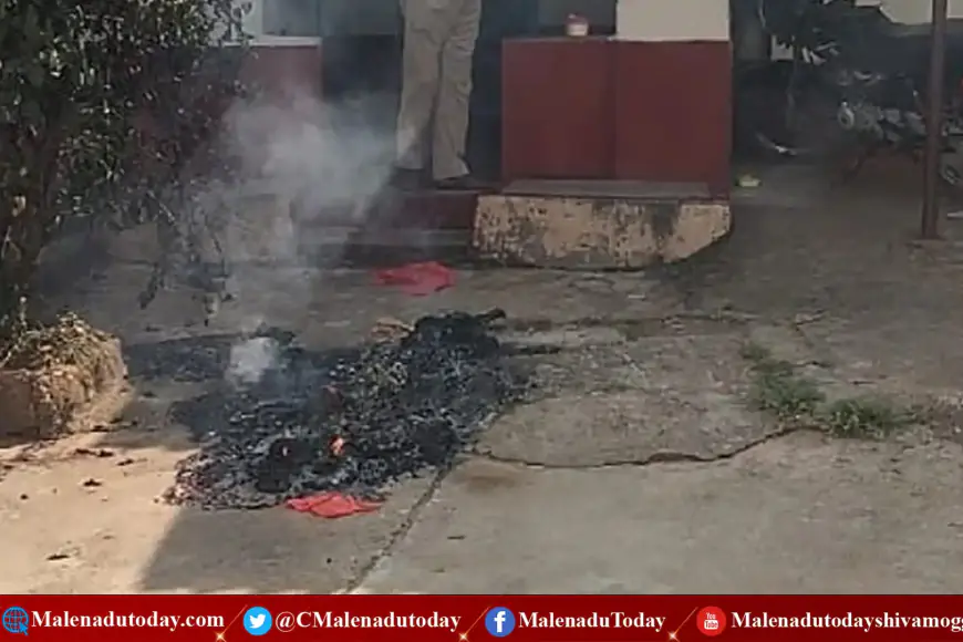 ಹೆಂಡತಿಯ ಬಟ್ಟೆಬರೆ ಸುಟ್ಟ ಗಂಡ/ ಭದ್ರಾವತಿಯಲ್ಲಿ ಅನುಮಾನಸ್ಪದ ಒಮಿನಿ ಪತ್ತೆ/ ಕಾರು ಮತ್ತು ಬೈಕ್​ ಡಿಕ್ಕಿ