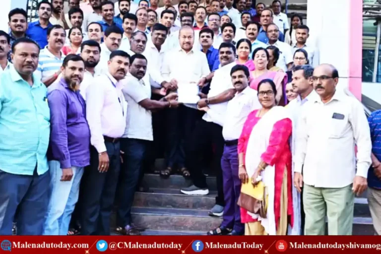 ಶಿವಮೊಗ್ಗ ನಗರ ಶಾಸಕ ಎಸ್​.ಎನ್​.ಚನ್ನಬಸಪ್ಪರ ಬಳಿ ಪ್ರಮುಖ ಬೇಡಿಕೆ ಇಟ್ಟ ರಾಜ್ಯ ಸರ್ಕಾರಿ ನೌಕರರು