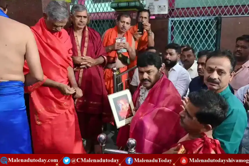 ಗುರುವಾರ ಗುರುರಾಯರ ಸನ್ನಿಧಿಯಲ್ಲಿ ಬಿ.ವೈ. ರಾಘವೇಂದ್ರ ! ಕೆ.ಎಸ್​.ಈಶ್ವರಪ್ಪರವರ ಬಂಡಾಯಕ್ಕೆ ಫಸ್ಟ್ ರಿಯಾಕ್ಷನ್