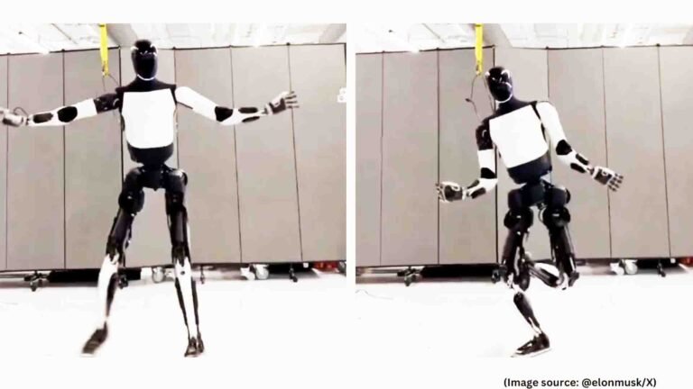 tesla dancing robot video twitter
