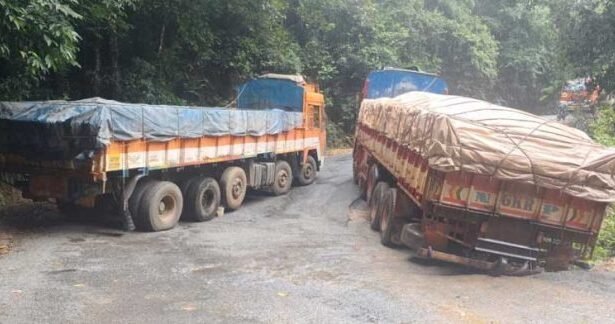 heavy rain hulikal agumbe kollur ghat road