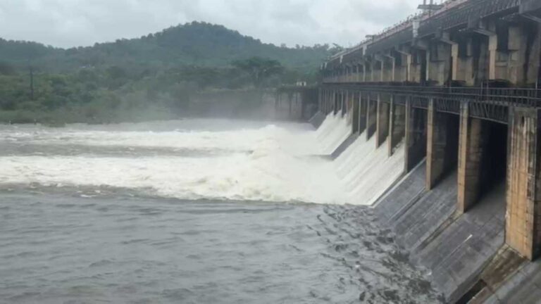 Tunga Dam water level Tunga and Bhadra Dam