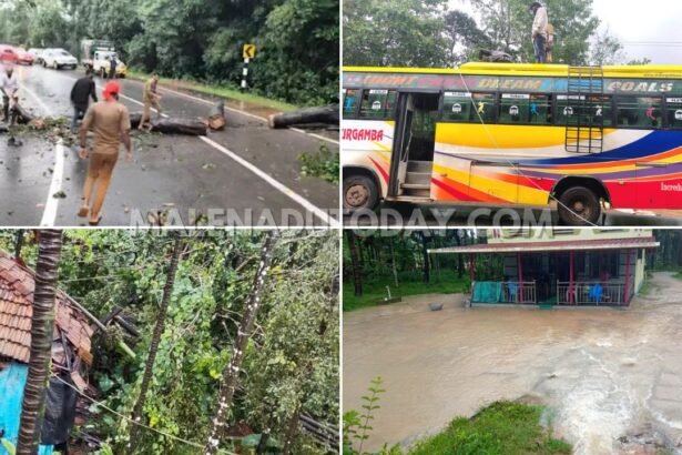 Shivamogga Rains , Hosanagara Floods , Thirthahalli Trees Fall , Agumbe Road Blocked , Monsoon Update Karnataka , Haneya Bus Incident ,Power Line Falls, Thirthahalli Tree Fall,Agumbe Road Block