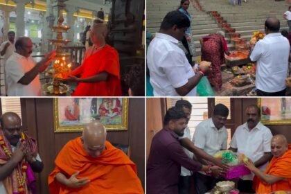 M Srikanth Offers Prayers Adichunchanagiri 30