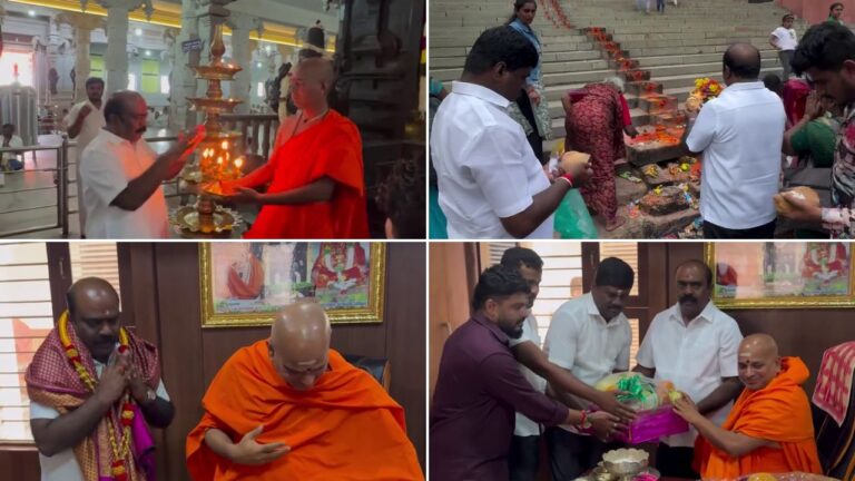 M Srikanth Offers Prayers Adichunchanagiri 30