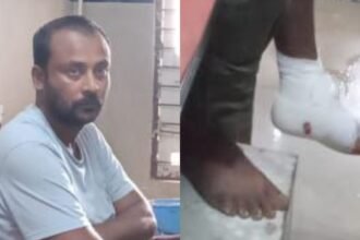 karnataka police news Shivamogga Police Shoot Inter-State Thief