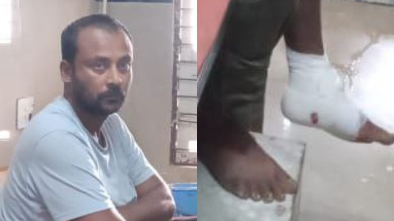 karnataka police news Shivamogga Police Shoot Inter-State Thief