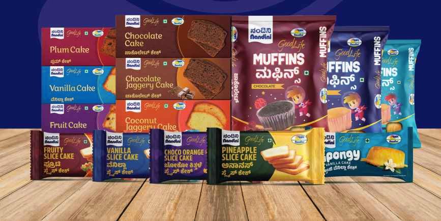 Nandini brand cakes and muffins