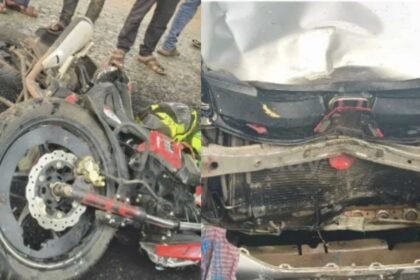 bike car accident in anandapura