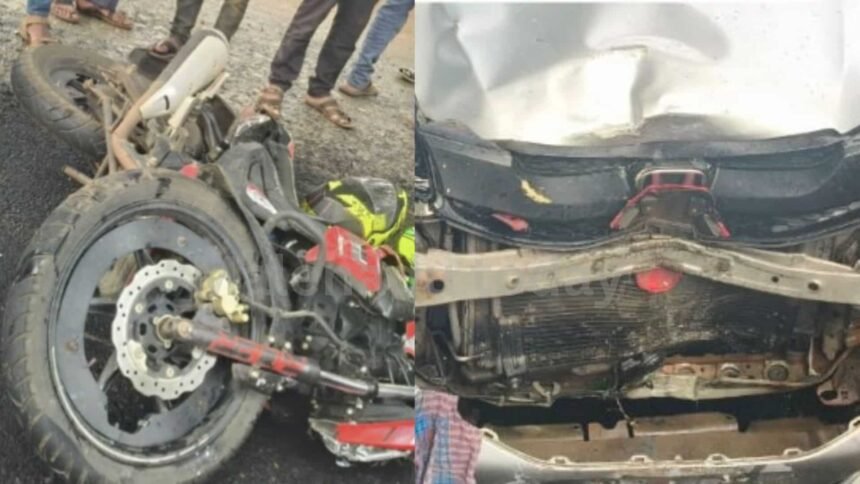bike car accident in anandapura