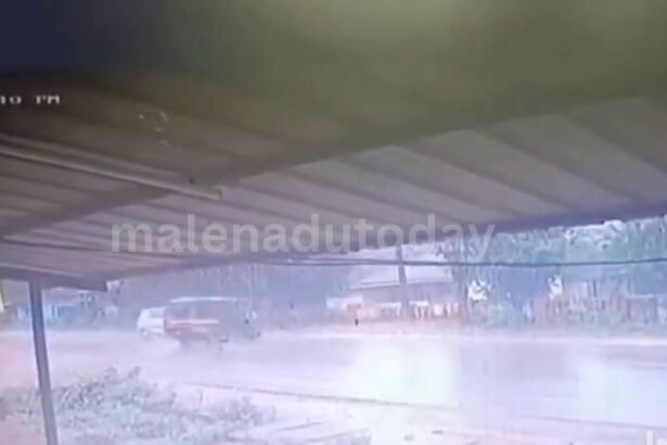 Megaravalli CCTV footage ಅಪಘಾತದ ದೃಶ್ಯ ಸಿಸಿಟಿವಿಯಲ್ಲಿ ಸೆರೆ