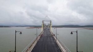 Farmers Threaten Road Blockade on Sigandur Bridge  Political Row Erupts Over siganduru BridgeSagar Sigandur Bridge june 25 Load testing at Sigandoor Bridge!! Karnataka’s longest inland cable-stayed bridge – a massive 2.25 km extradosed balanced cantilever structure with 740m of cable.