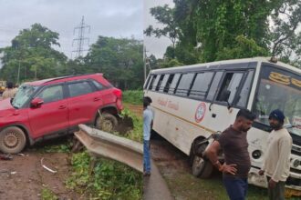  Horrific Collision Private Bus & Car Near Sagara