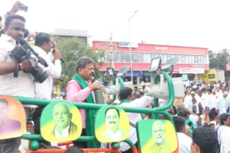 farmers protest today ಮಾಜಿ ಶಾಸಕ ಎಂಪಿ ರೇಣುಕಾಚಾರ್ಯ
