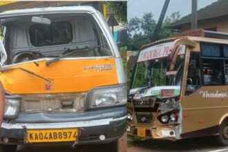 accident today ಅಪಘಾತದ ರಭಸಕ್ಕೆ ನುಜ್ಜುಗುಜ್ಜಾದ ವಾಹನ