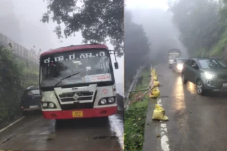 ksrtc bus ಡಿಸೆಲ್​ ಖಾಲಿಯಾಗಿ ನಿಂತ ಕೆಎಸ್​ಆರ್​ಟಿಸಿ ಬಸ್​