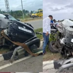 Chikkamagaluru accident ಕಾರು ಮತ್ತು ಟ್ಯಾಂಕರ್​ ನಡುವೆ ಅಪಘಾತ