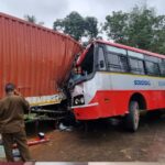 Mumbaal Road accident ಬಸ್ ಹಾಗೂ ಲಾರಿ ನಡುವೆ ಅಪಘಾತ