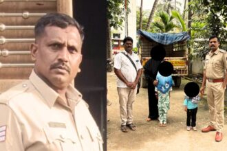 shivamogga police save children in holehonnuru
