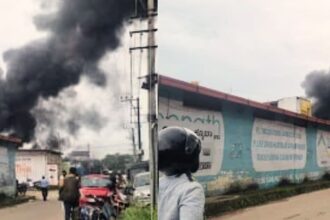 fire accident in Auto complex