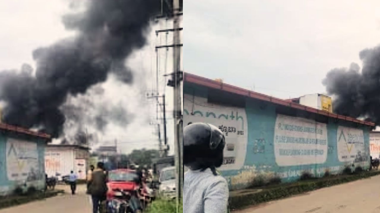 fire accident in Auto complex
