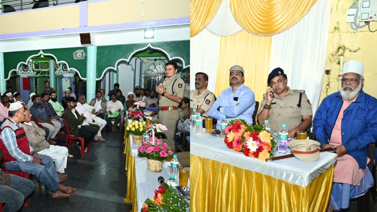 sp peace meeting in Sunni Jamia Masjid