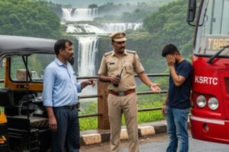 Bengaluru Mans Life Saved at Jog Falls from si