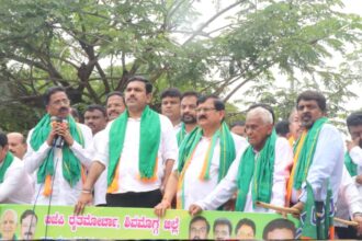 Bjp protest against congress