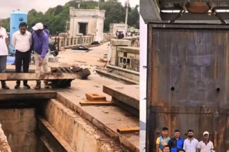  Bhadra Left Bank Canal Gets New Gate in Shivamogga