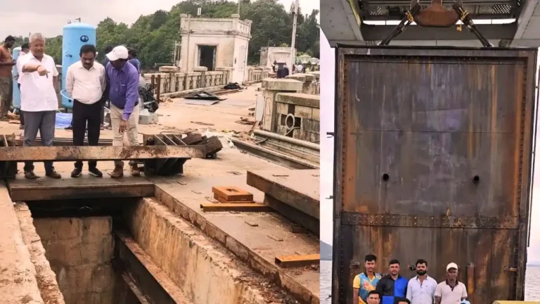  Bhadra Left Bank Canal Gets New Gate in Shivamogga