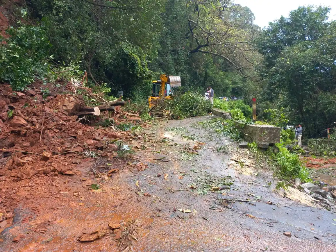 Agumbe Ghat Road Reopened After Landslide and Tree Fall