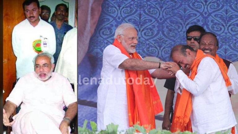 Modi birthday today ಎಸ್​ ಎನ್​ ಚನ್ನಬಸಪ್ಪರವರು ಪ್ರಧಾನಿ ಮೋದಿರವರನ್ನು ಮೊದಲ ಬಾರಿಗೆ ಭೇಟಿಯಾದ ಸಂದರ್ಭದಲ್ಲಿನ ಫೋಟೋ