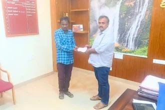 KSRTC Shimoga Division paid 10 lakh compensation to the family of 19-year-old Hemavathi, who died in a bus accident on Oct 22, 2024. DC Naveen T.R. handed over the cheque.