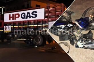 bike Gas Lorry Collision Near Balebailu, Thirthahalli malenadu today photos