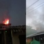 Shivamogga Fire Breaks Out at House in Solebail