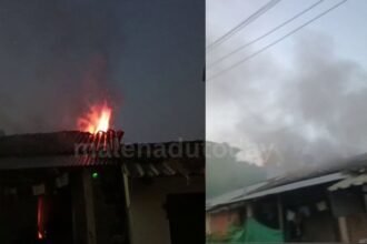 Shivamogga Fire Breaks Out at House in Solebail