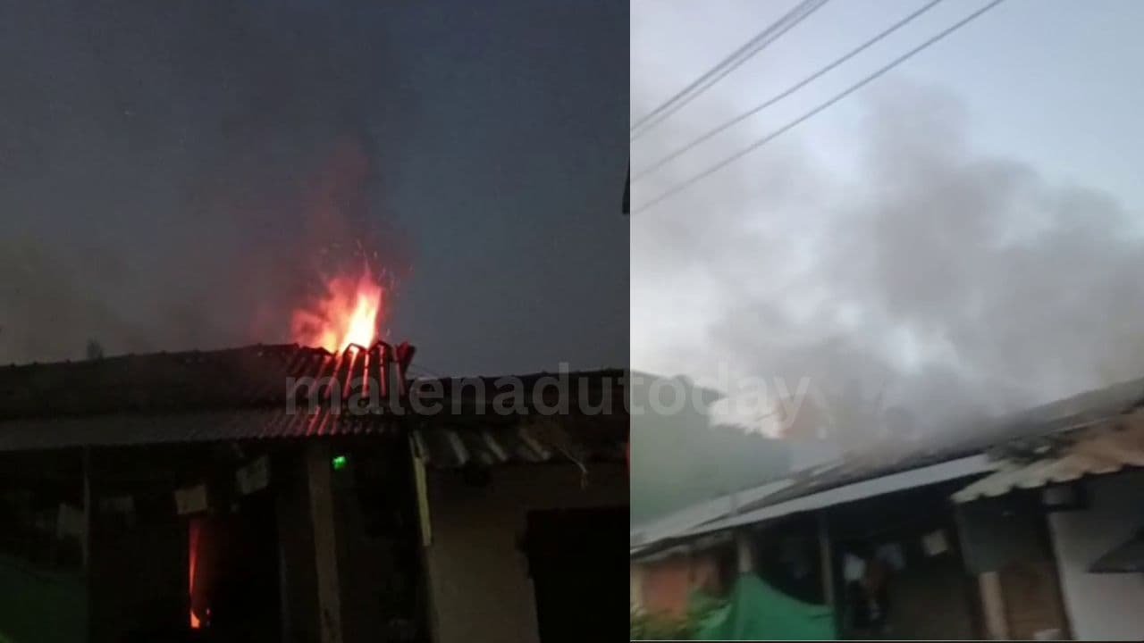 ಸೂಳೆಬೈಲ್ನ ಮನೆಯೊಂದರಲ್ಲಿ ಆಕಸ್ಮಿಕವಾಗಿ ಕಾಣಿಸಿಕೊಂಡ ಬೆಂಕಿ 1 Shivamogga Fire Breaks Out at House in Solebail