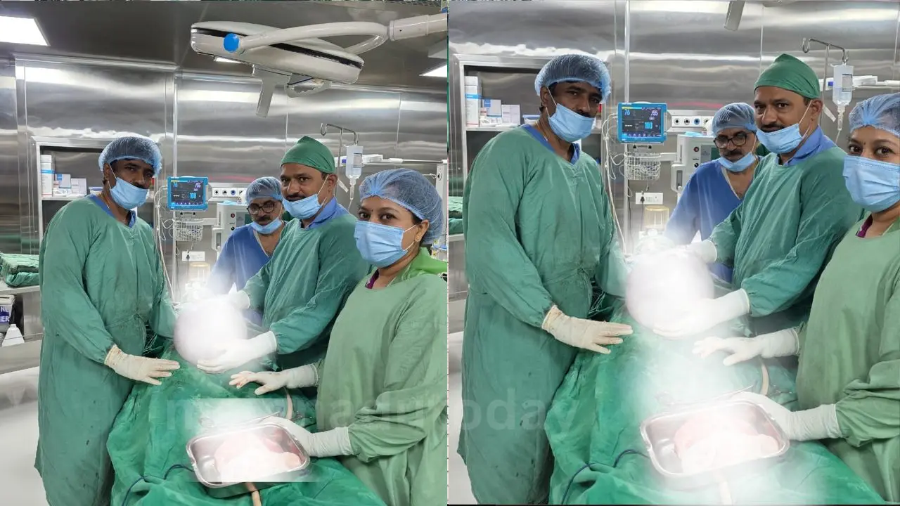 Shikaripura Doctors Remove 12.30 Kg Tumor