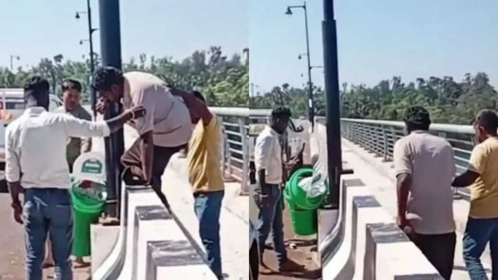 Sagar, Sigandur Bridge, suicide attempt, rescue, Anjaneya Mysuru, family problems, engineer rescue, sleeping pills,