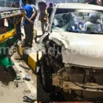 Shimoga Road Accident Auto Driver died