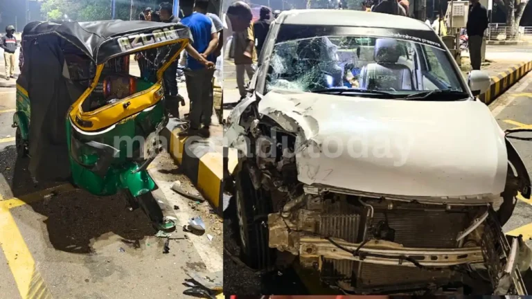 Shimoga Road Accident Auto Driver died