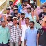 NSUI Protest Against Testing Powder and Chemical Food