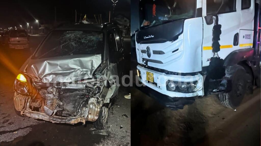 Ripponpete Accident Car Collides with Lorry