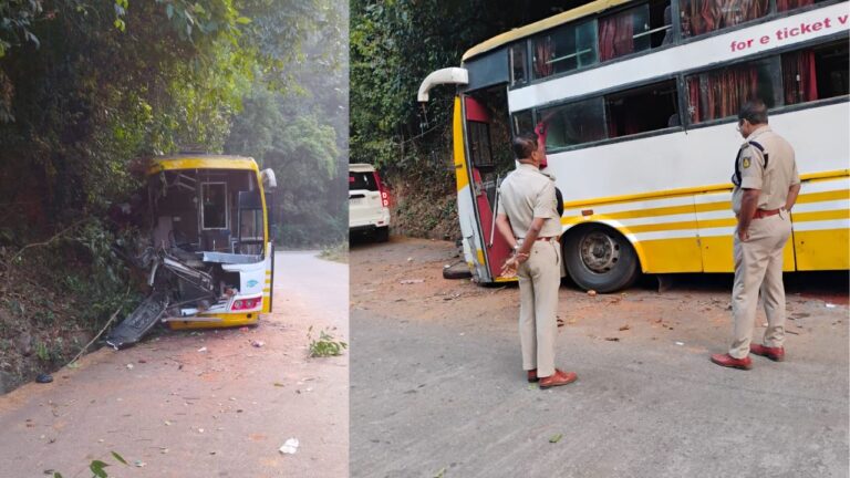 Private Bus accident in hulikal ghat 