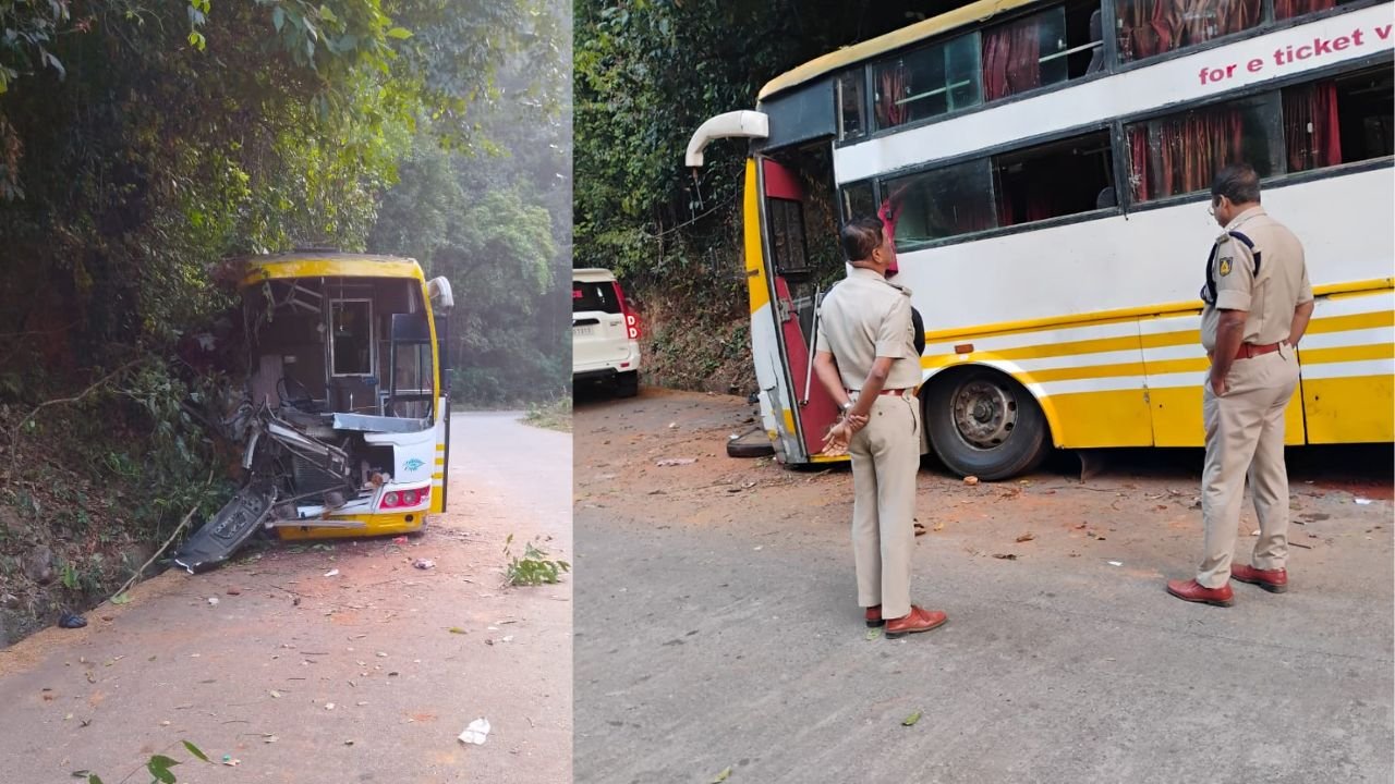 Private Bus accident in hulikal ghat 