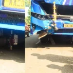 Private Bus vs Bike Accident Near Tunga College 