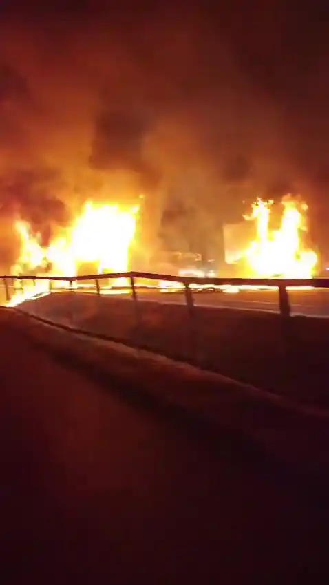 Horrific Bus Accident near Hiriyur Chitradurga